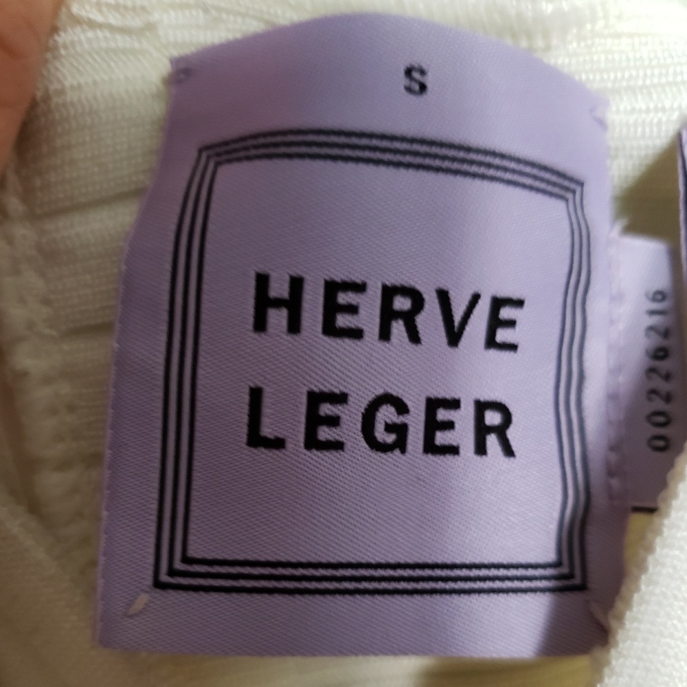 Herve Leger Rosie V Neck Tie Knot Bandage Dress S - Picture 4 of 8